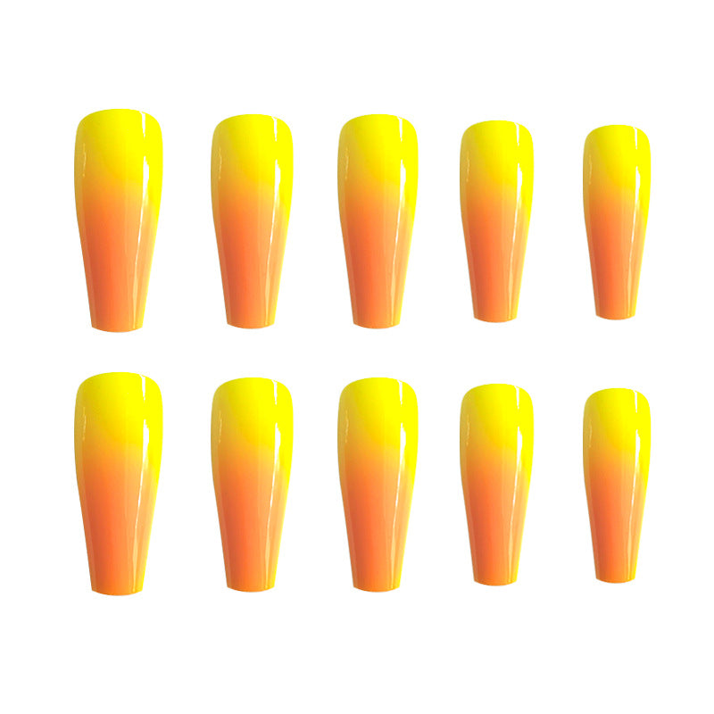Long Fake Nails press on Square Head Full Cover Detachable Finished Fingernails nude nail art