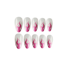 Load image into Gallery viewer, French Nails White Fashion Designed Extra Long Ballerina Shaped Fake Nails Nude