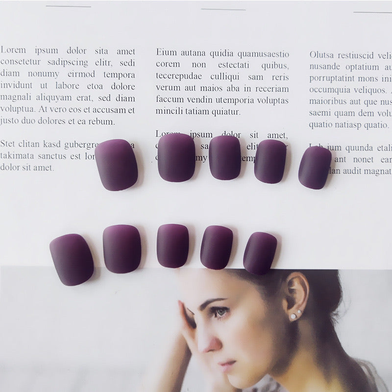 Fake Nails Full Cover Square Short Matte Artificial Acrylic Nails