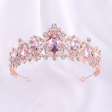 Load image into Gallery viewer, Crystal Tiaras Bride Wedding Rhinestone Crowns For Women Party Hair Accessories Diadem Headdress pink