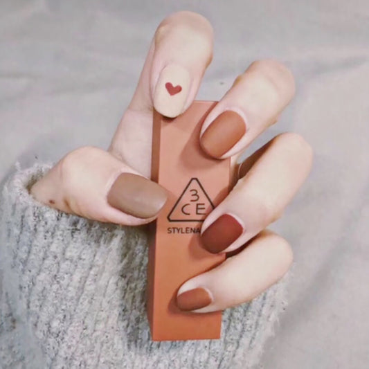 Ombre French Nail Ballerina Gradient Natural Coffin Fake Nails