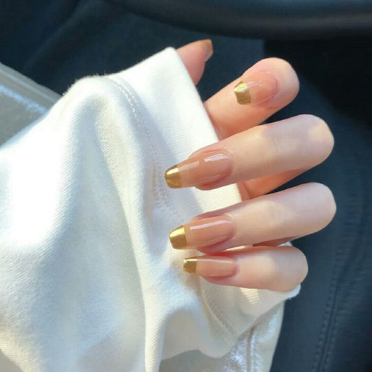 Coffin Press on Nails Pink Long Fake Nails Matte Ballerina False Nails