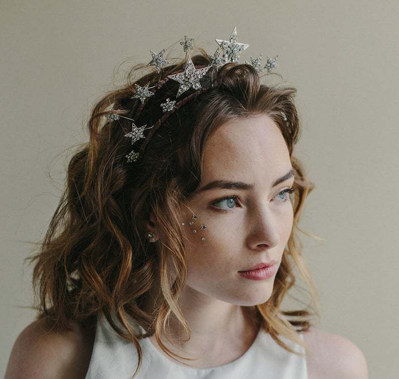 Baroque Vintage Royal Queen King Round Crystal Wedding Crown Bridal Tiaras and Crowns Diadem Bride Hair Jewelry,Swarovski