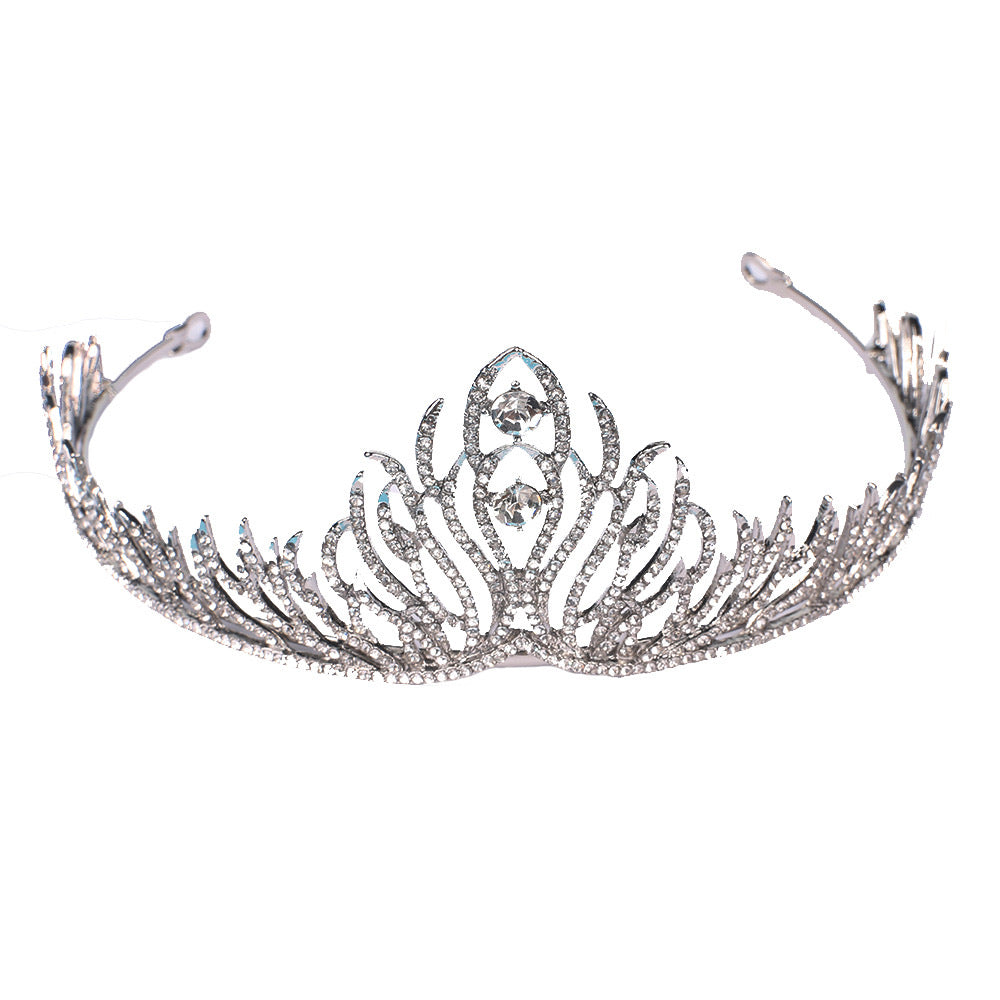 Silver Crystal Tiara Crowns Princess Elegant Crown Combs Headbands Bridal Wedding Prom Birthday Party Swarovski for sale