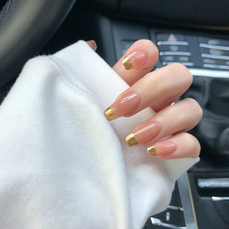 Coffin Press on Nails Pink Long Fake Nails Matte Ballerina False Nails