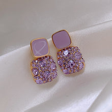 Load image into Gallery viewer, Earrings retro temperament Europe and America 2020 new high-quality purple earrings female exquisite niche Fashion Stud Earrings